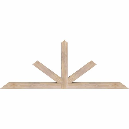 Ekena Millwork Saratoga Smooth Timber Gable Bracket, Douglas Fir, 72"W x 27"H x 3 1/2"D x 3 1/2"F, 9/12 Pitch GBW072X27X0404SAR00SDF